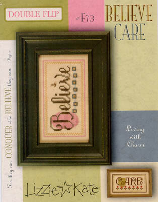 Living Double Flip - Believe/Care - Cross Stitch Pattern