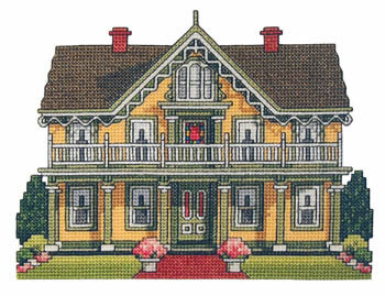 Country Victorian Cottage - Cross Stitch Pattern
