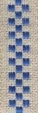 27 Count Nat/Royal Blue Checkers Ribbon Linen Banding .7x36