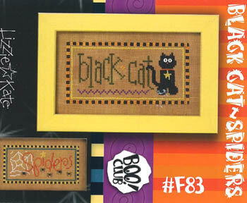 Halloween Boo Club Black Cat/Spiders Cross Stitch Pattern