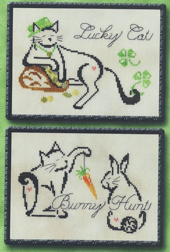 March/April Monthly Britty Kitty - Cross Stitch Pattern