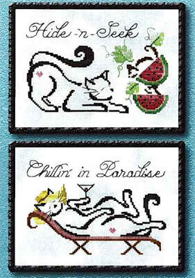 July/August Monthly Britty Kitties - Cross Stitch Pattern