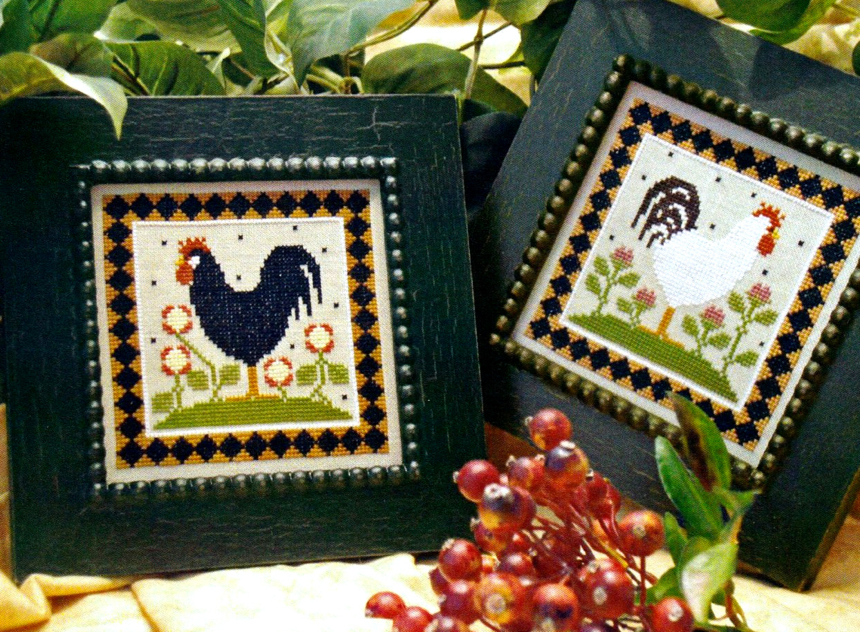 Two Roosters - Cross Stitch Pattern