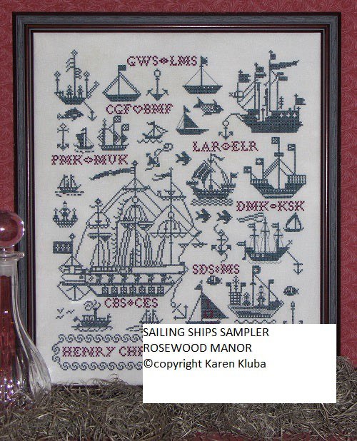 Sailing Ships Sampler - Cross Stitch Pattern