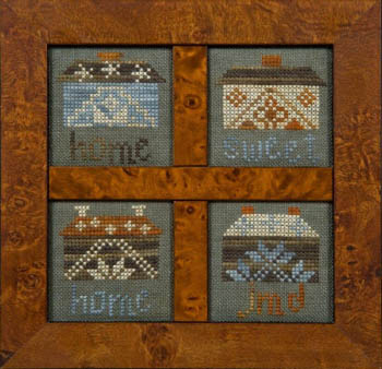 Quaker Home Sweet Home - Cross Stitch Pattern, zoomed in. Select this picture to zoom back out.