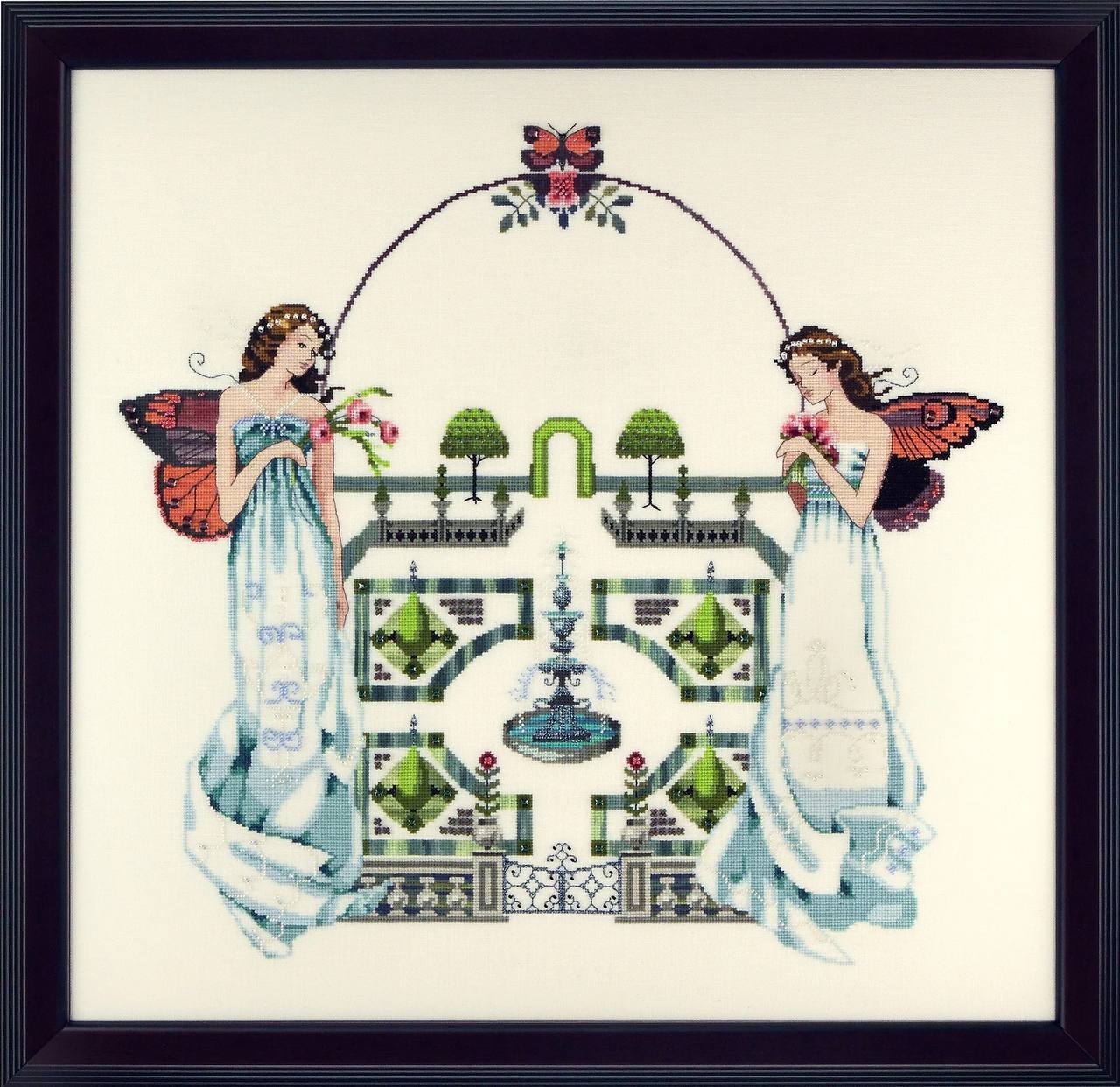 Spring Topiary Garden - Mirabilia Cross Stitch Pattern