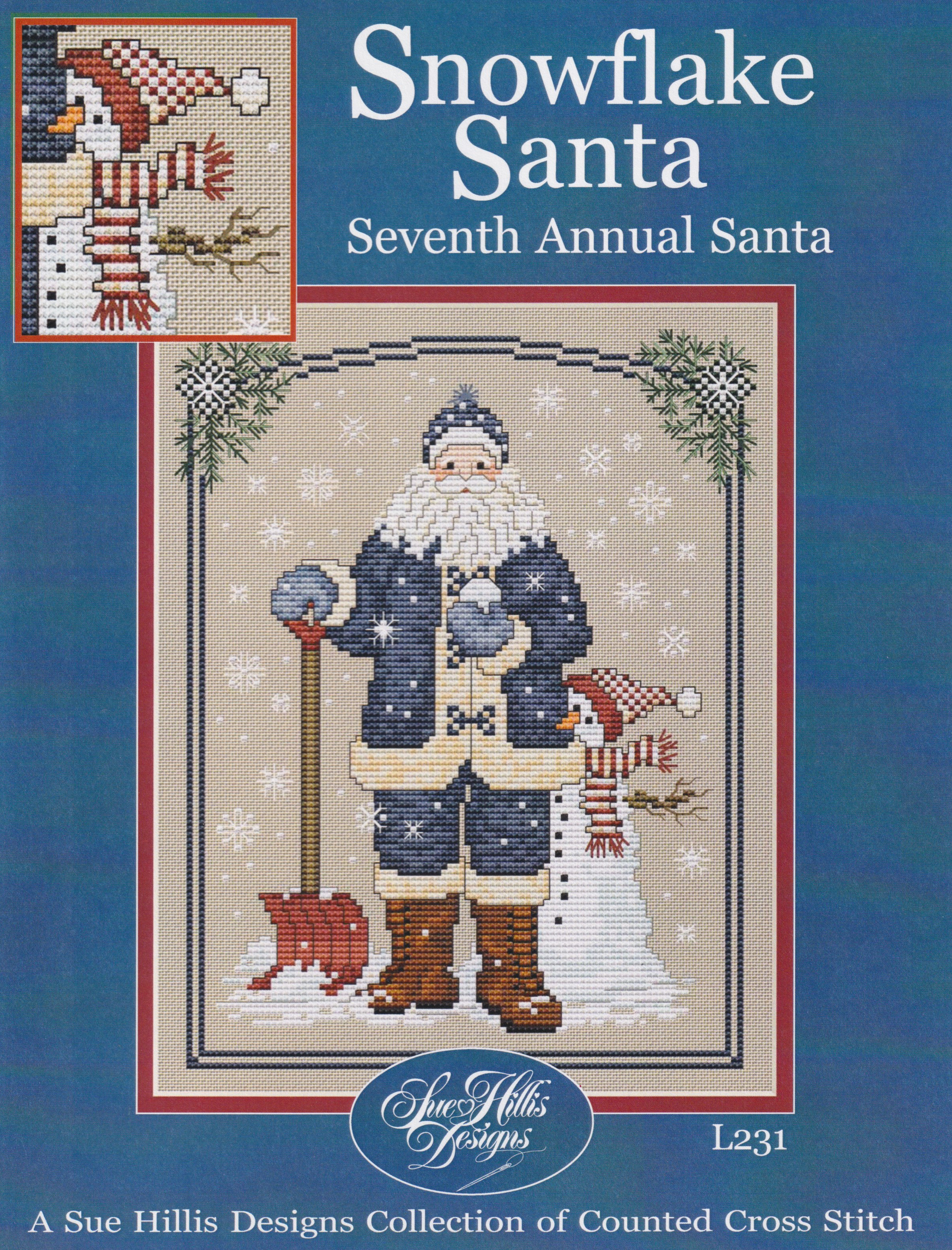 Snowflake Santa - Cross Stitch Pattern