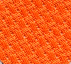 8 Count Bright Orange Aida Fabric 9x12
