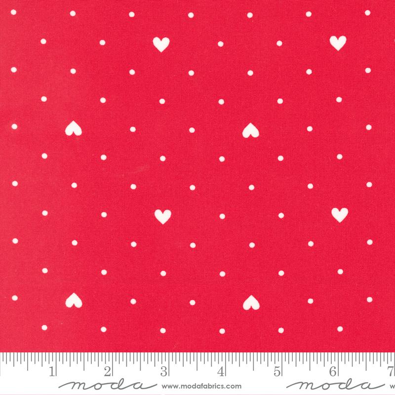 108" Lighthearted - Red - Quilt Fabric, zoomed in. Select this picture to zoom back out.