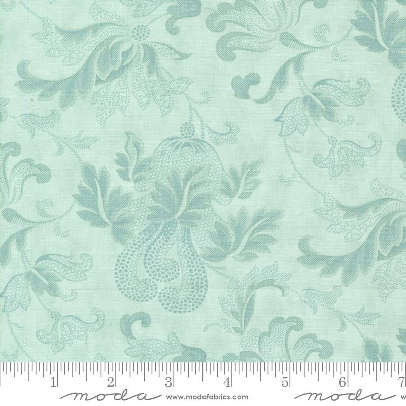 108" Collect Etchings - Aqua - Quilt Fabric