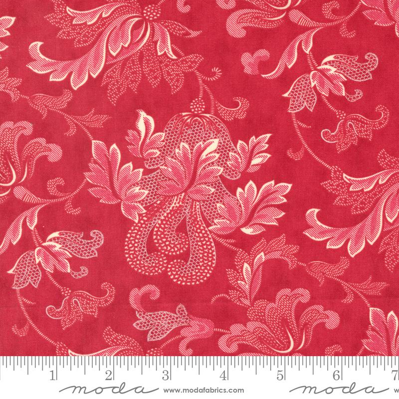108" Collect Etchings - Red - Quilt Fabric