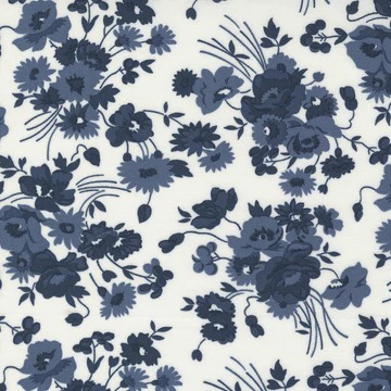 108" Nantucket Summer Cream Navy - Quilt Fabric