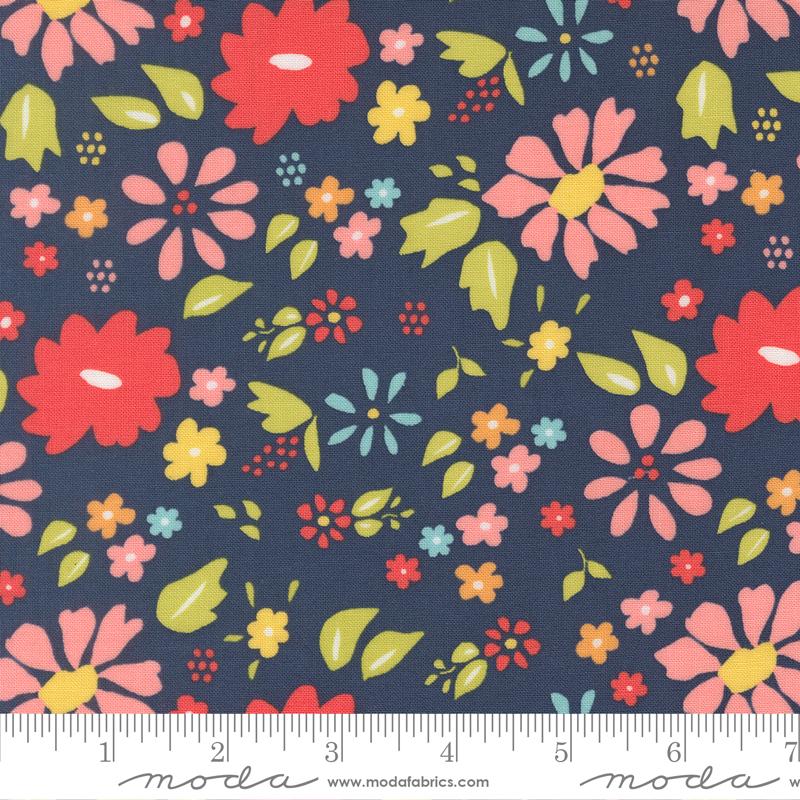 108" Delightfully Yours Navy - Quilt Fabric