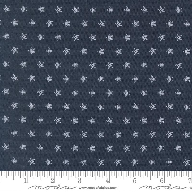 108" American Gatherings III Star Navy - Quilt Fabric