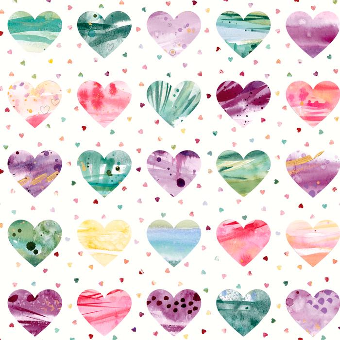 108" Fleur The Love Heart Cloud - Quilt Fabric, zoomed in. Select this picture to zoom back out.