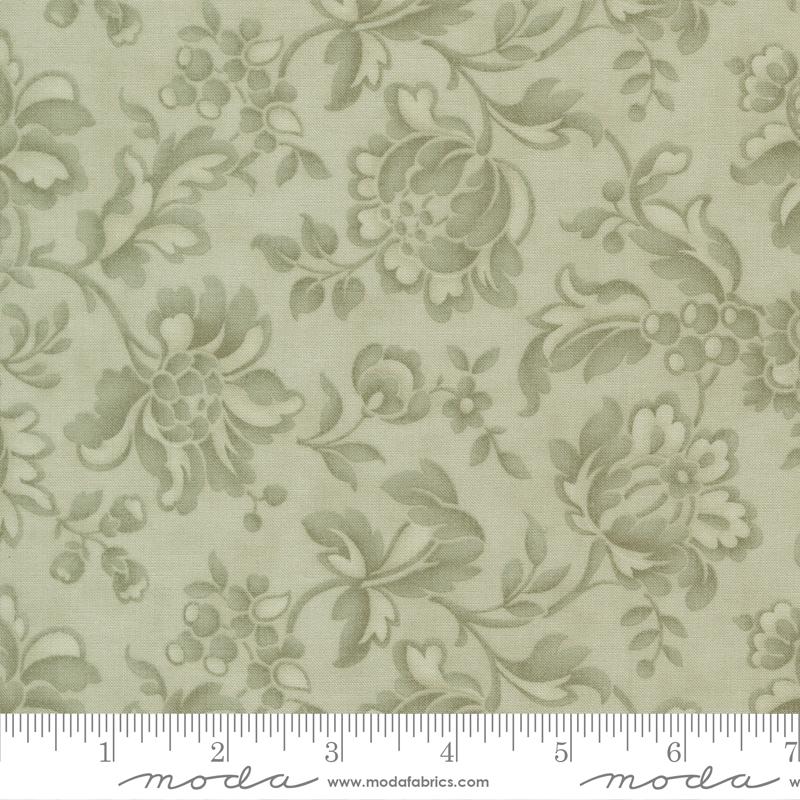 108" Dearly Beloved Sketch Mist - Quilt Fabric, zoomed in. Select this picture to zoom back out.