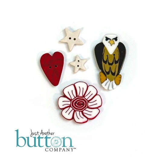 America Bag - Patriotic Button Pack, zoomed in. Select this picture to zoom back out.
