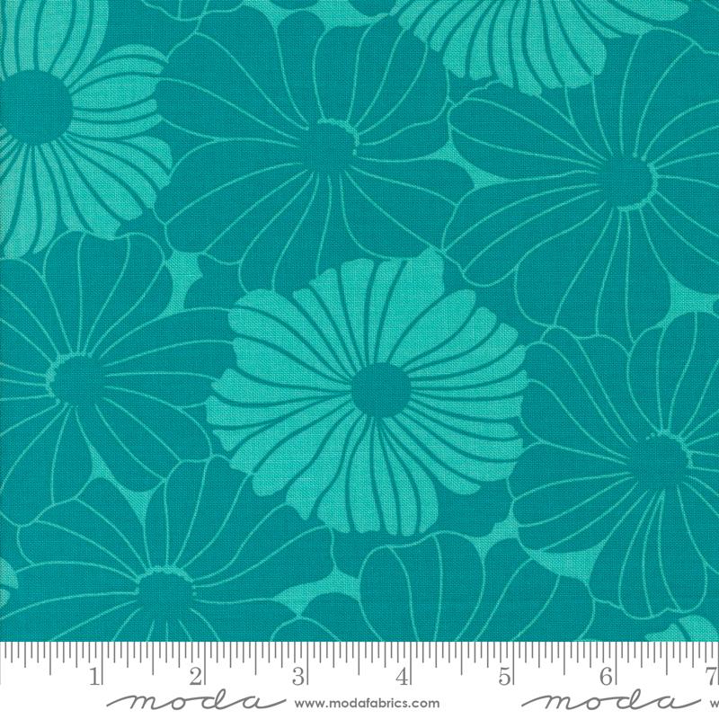 Color Crush Floral - Turquoise - Quilt Fabric