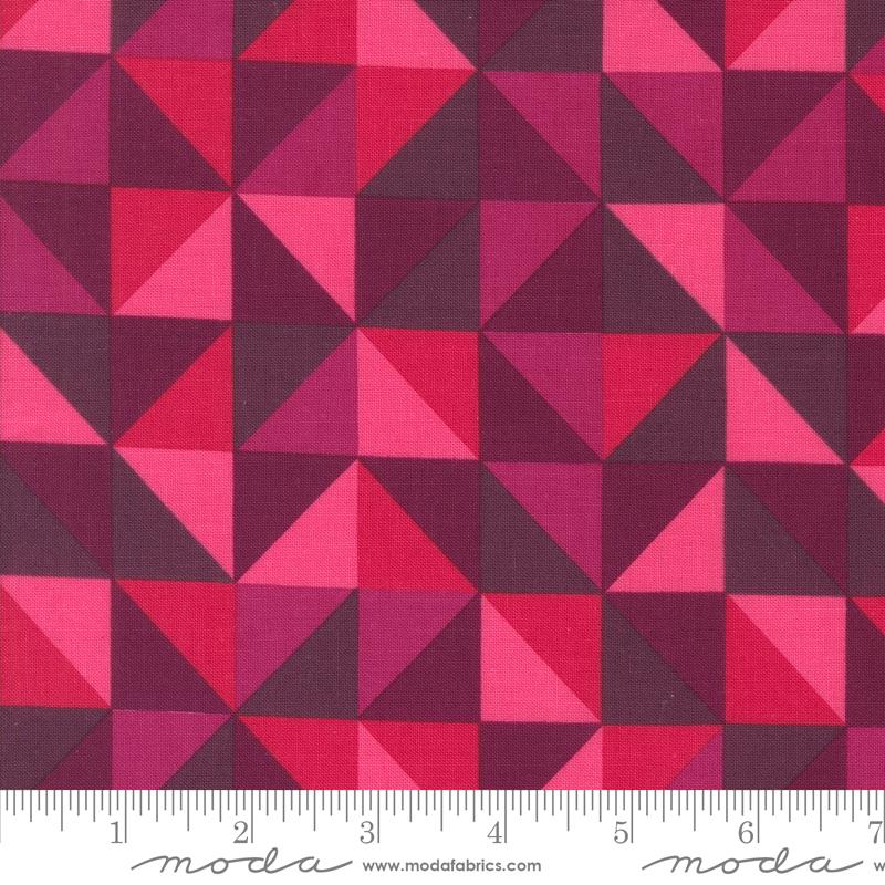 Color Crush Triangle - Magenta - Quilt Fabric