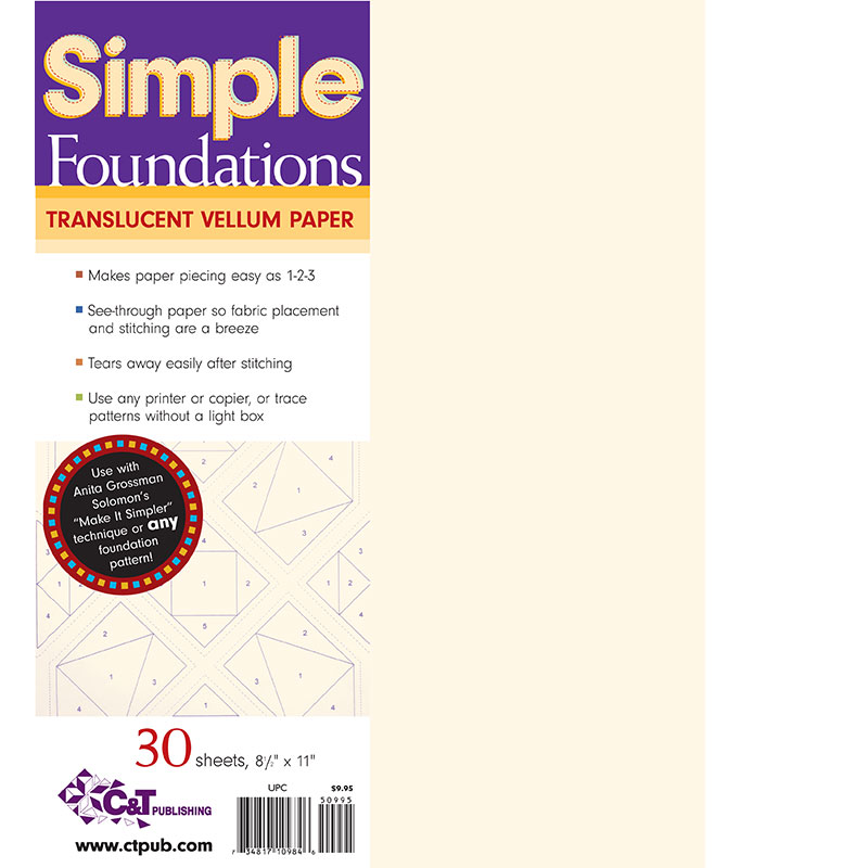 Simple Foundations Vellum Paper - Foundation Paper Piecing
