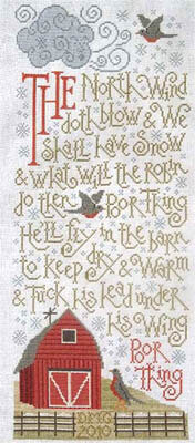 Northwind - Cross Stitch Pattern, zoomed in. Select this picture to zoom back out.