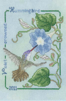 Violet Crowned Hummingbird 2011 - Cross Stitch Pattern