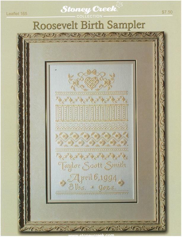Roosevelt Birth Record - Cross Stitch Pattern