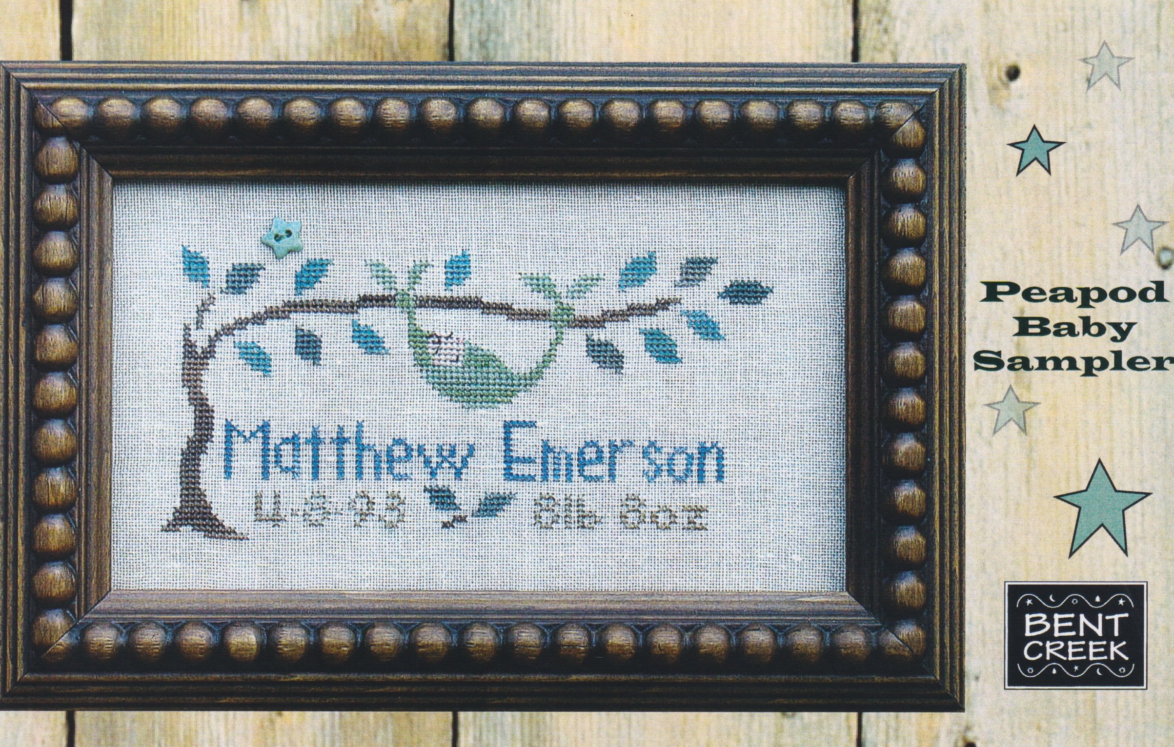 Peapod Baby Sampler - Cross Stitch Pattern