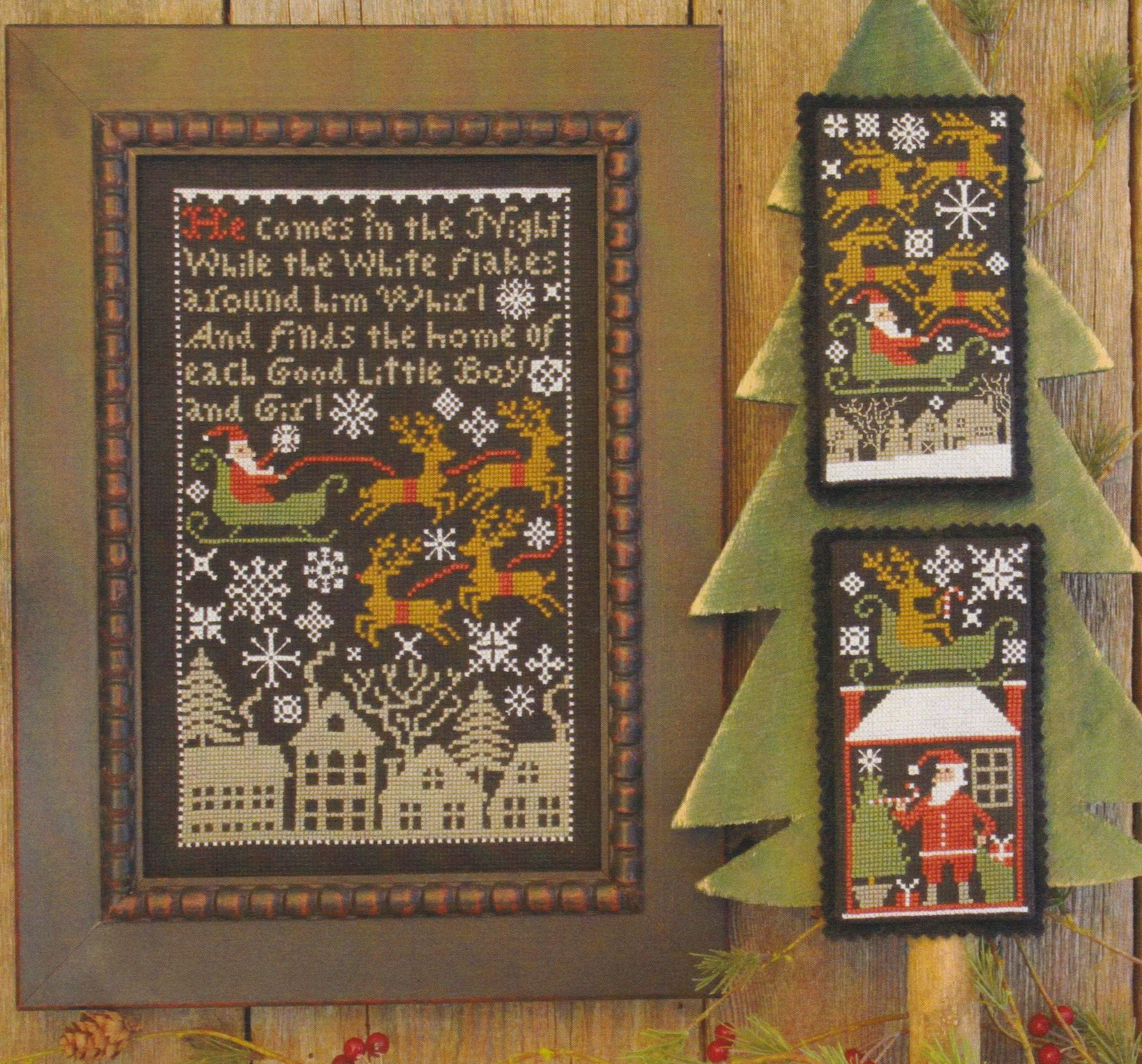 Santa's Night (Book 175) - Cross Stitch Pattern