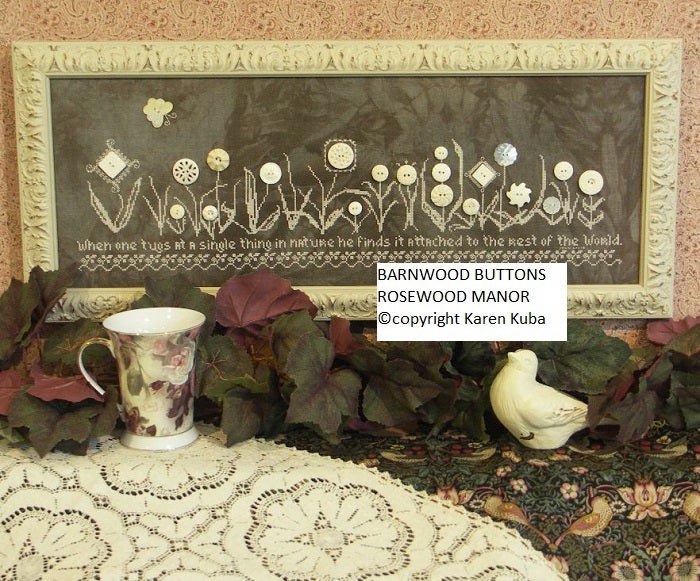 Barnwood Buttons - Cross Stitch Pattern
