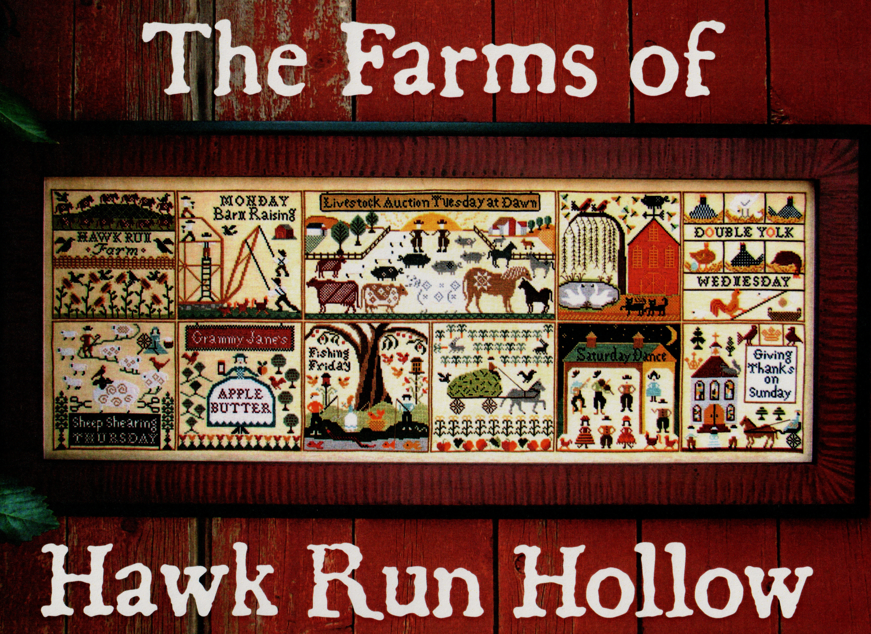 Farms of Hawk Run Hollow - Cross Stitch Pattern