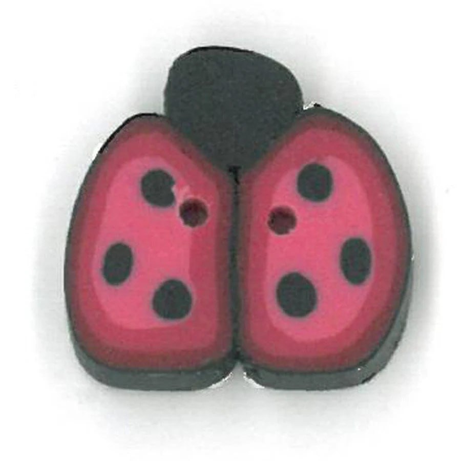 Small Cranberry Ladybug - Button