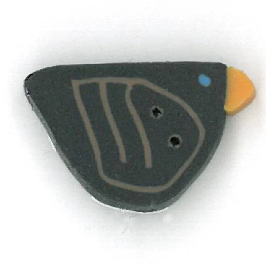 Small Black Bird - Button