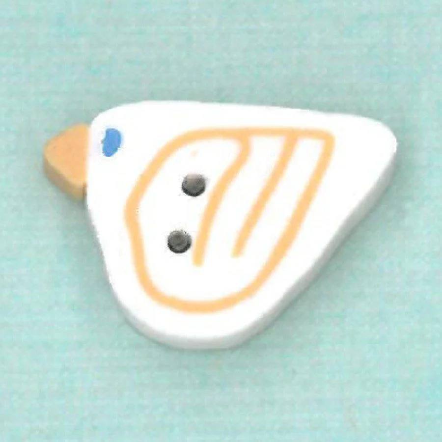 Small White Bird - Button
