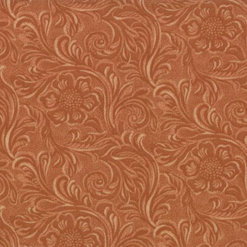 Tooled Leather Buckskin - Quilt Fabric