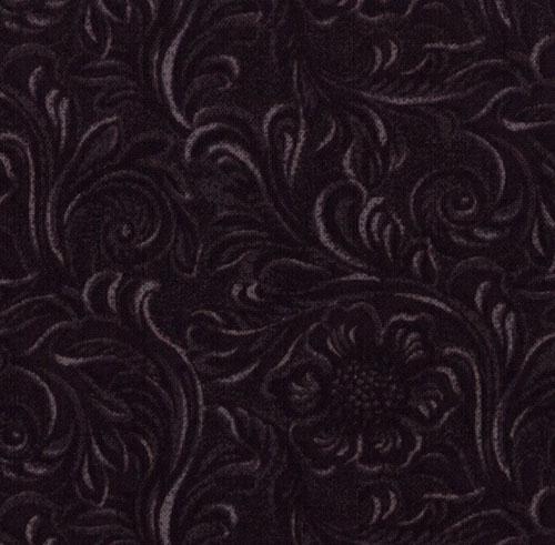 Tooled Leather Black - Quilt Fabric
