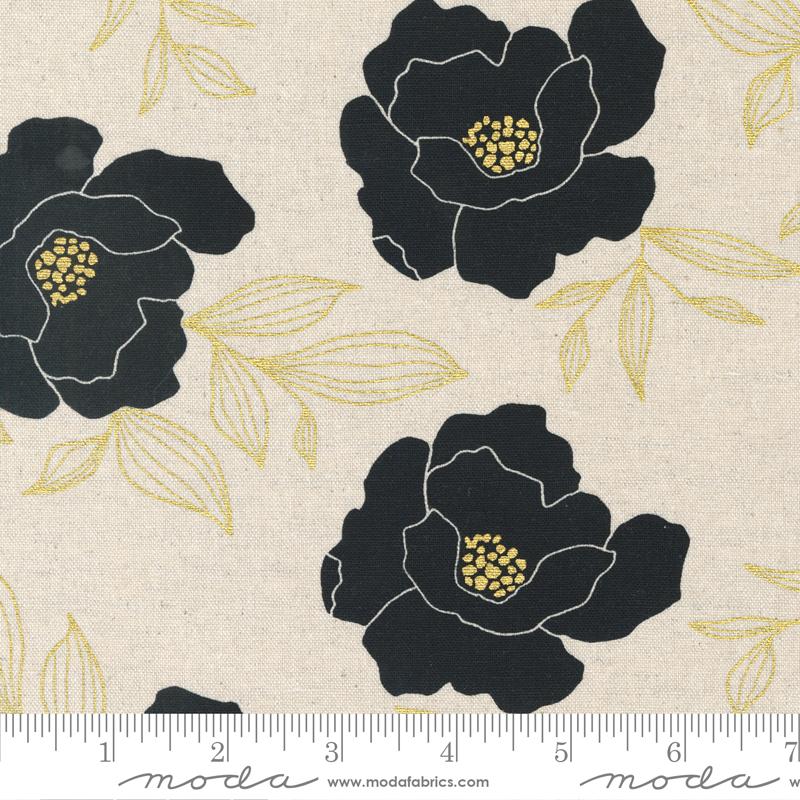 Gilded Mochi Linen Paper Gold - Quilt Fabric