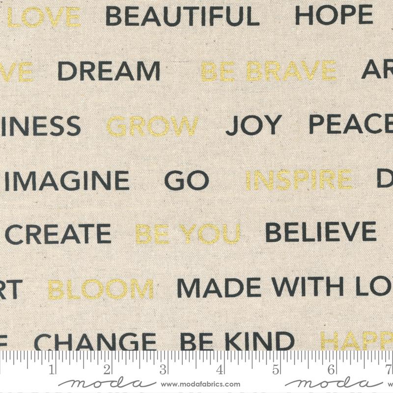 Gilded Mochi Linen Paper Gold - Quilt Fabric
