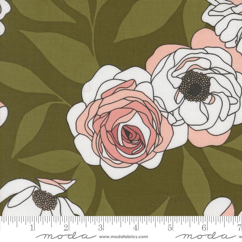 Botany - Cabbage Rose Monstera - Quilt Fabric