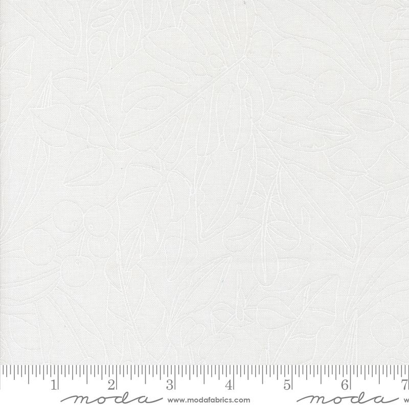 Botany Greenery Paper White - Quilt Fabric