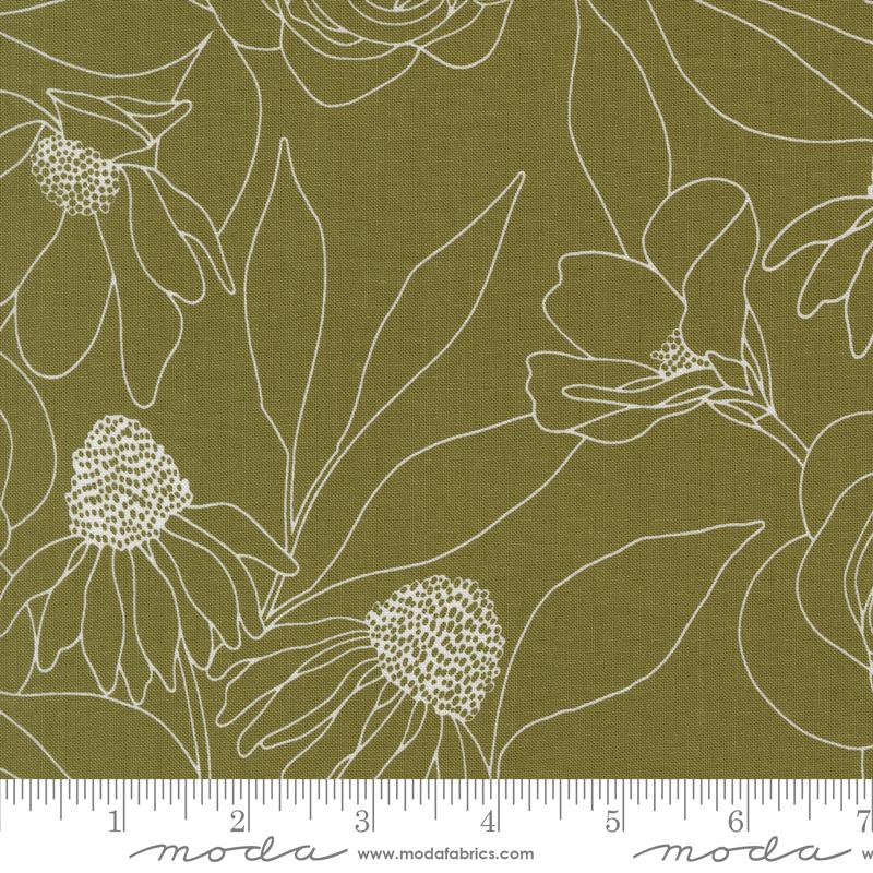 Botany Etched Floral Fern - Quilt Fabric