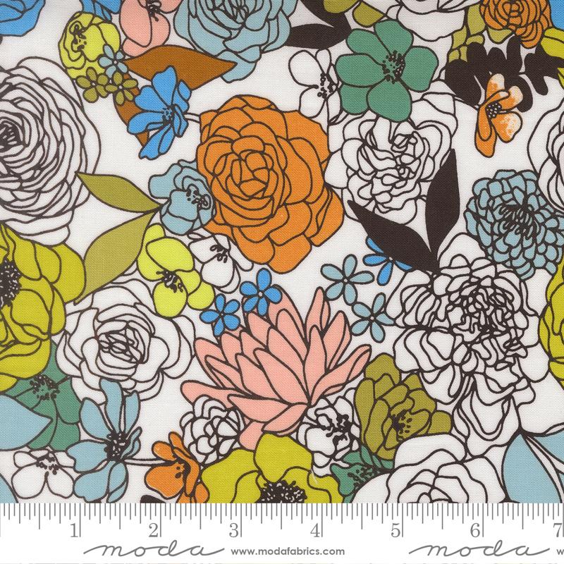 True To Hue Floral Love Dove - Quilt Fabric