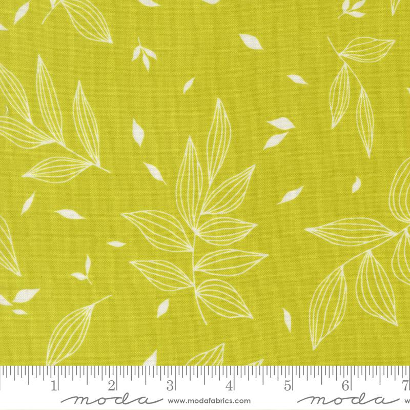 True To Hue Leaf Citronized - Quilt Fabric