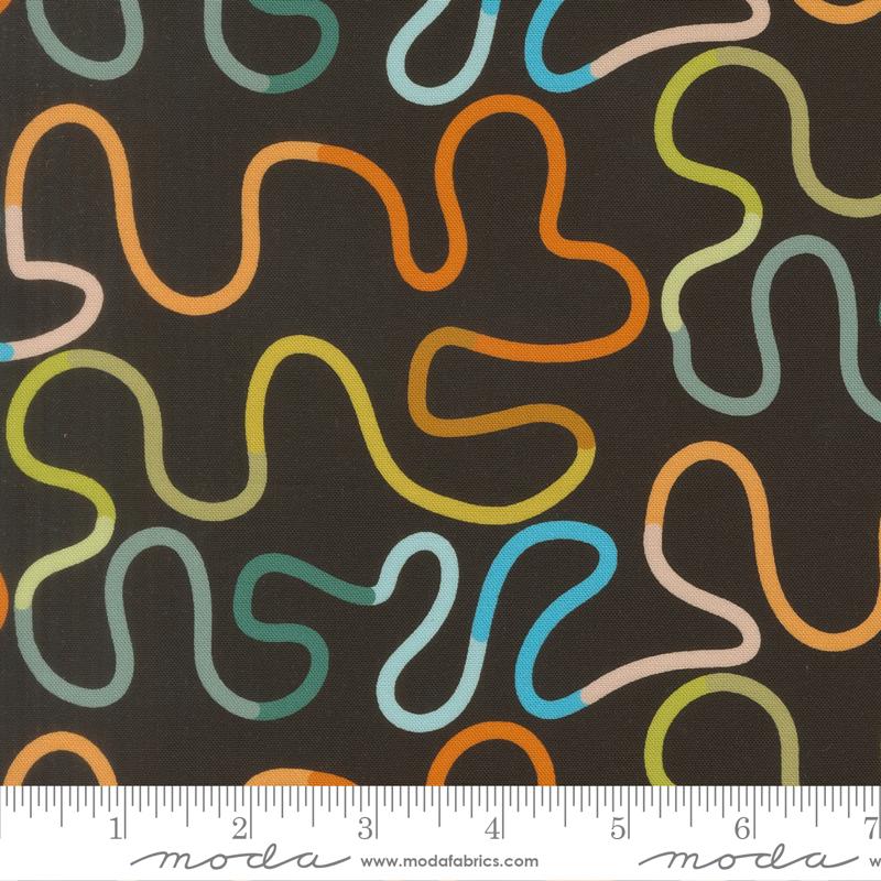 True To Hue Doodles Black As Night - Quilt Fabric