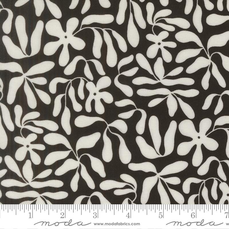True To Hue Vines Black As Night - Quilt Fabric