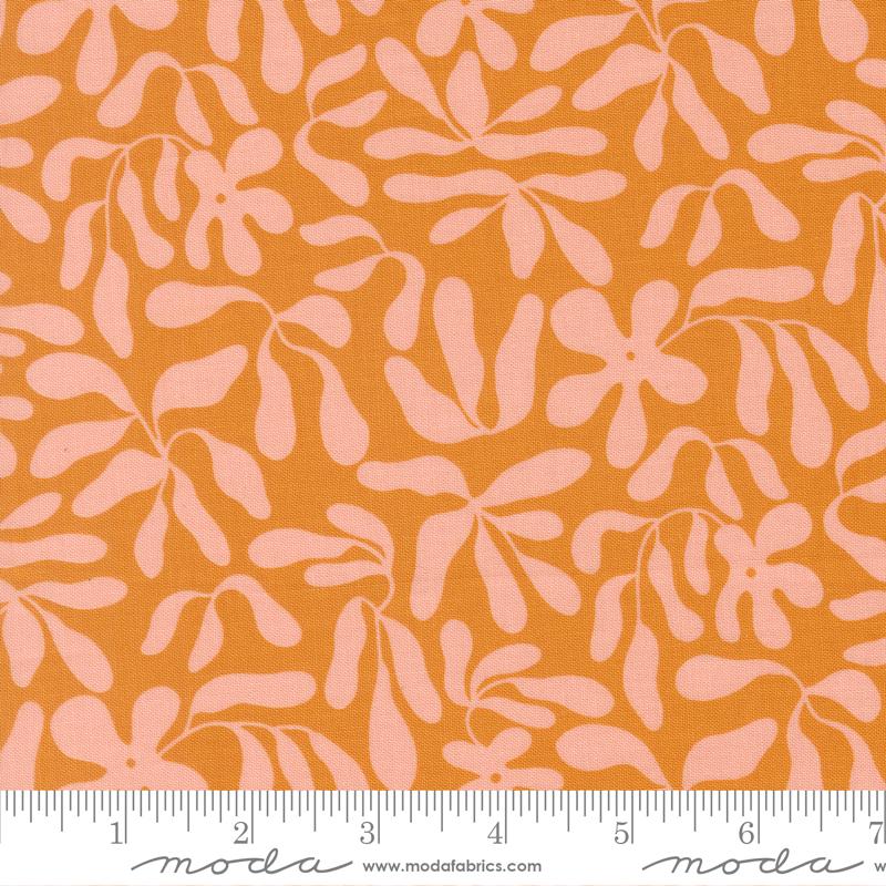 True To Hue Vines Marmalade - Quilt Fabric