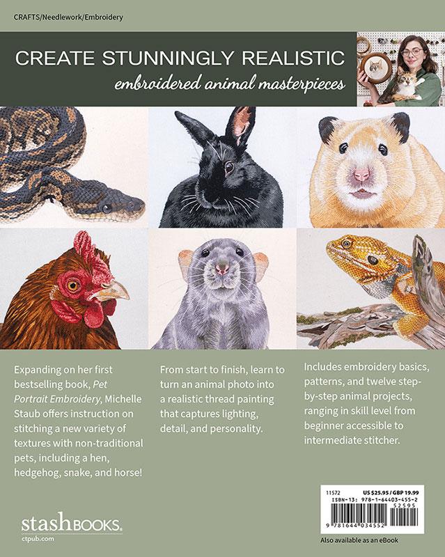 Embroidered Animal Portraits - Embroidery Book