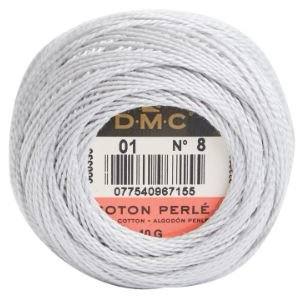 DMC Pearl Cotton Ball Size 8 - 01 - White Tin