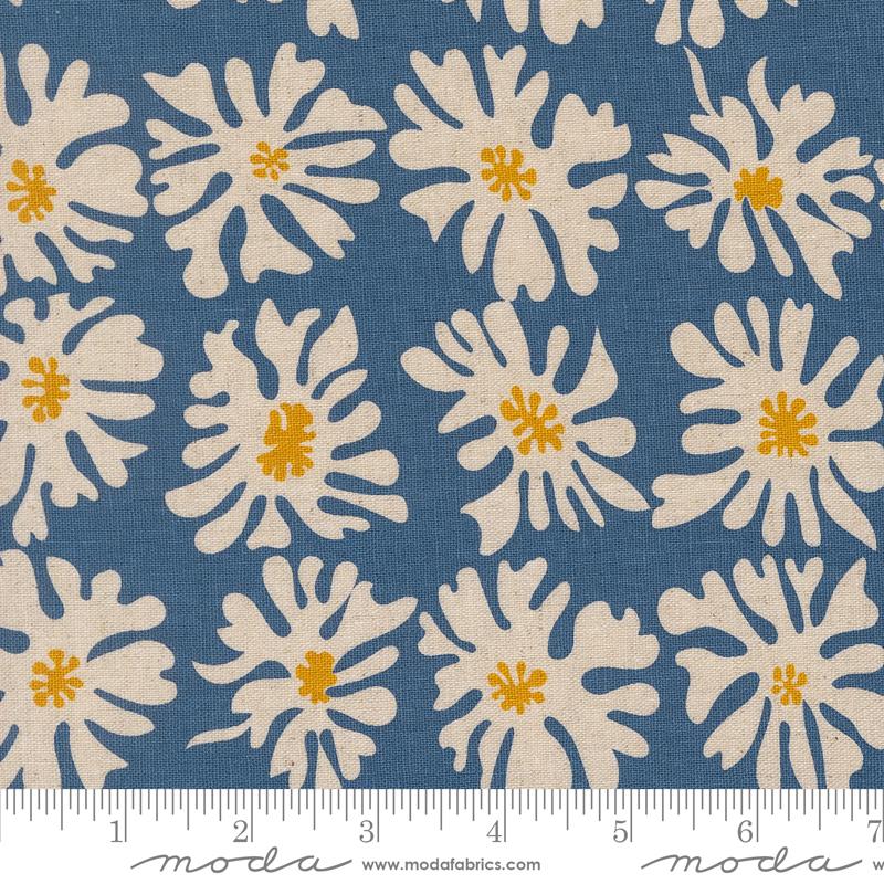 Urban Whisper Mochi Linen Denim - Quilt Fabric