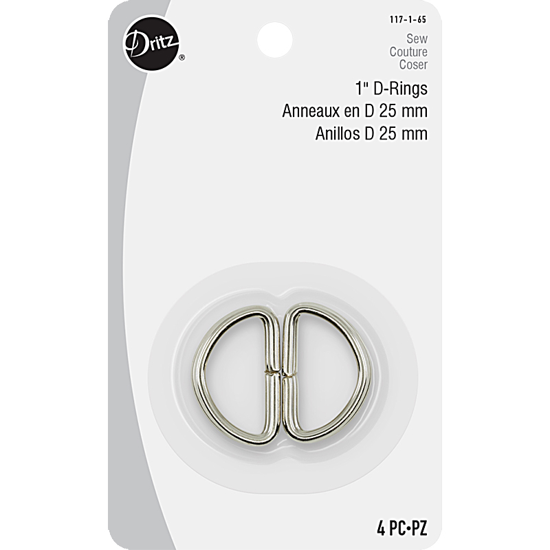 D Rings 1" 4ct Nickel
